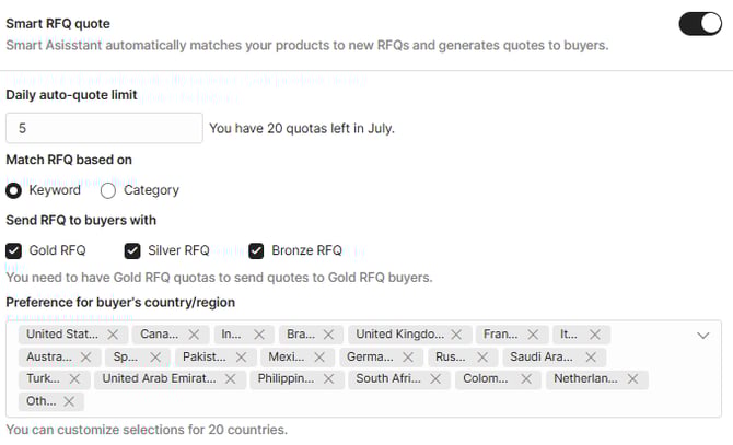 Smart RFQ quote