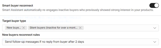 Smart buyer reconnect