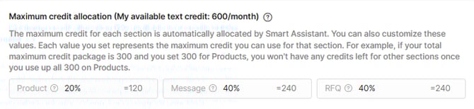 credit setting